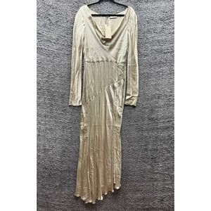 NWD Bec & Bridge Frederic Long Sleeve Midi Dress Oyster‎ Womens Size 8 $330